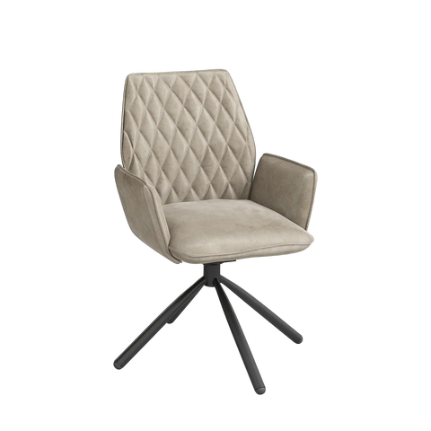 Set of 4 Twist Blue Swivel Dining Chairs, also available in Mink, Grey and Pink - Mink Chair Main Image