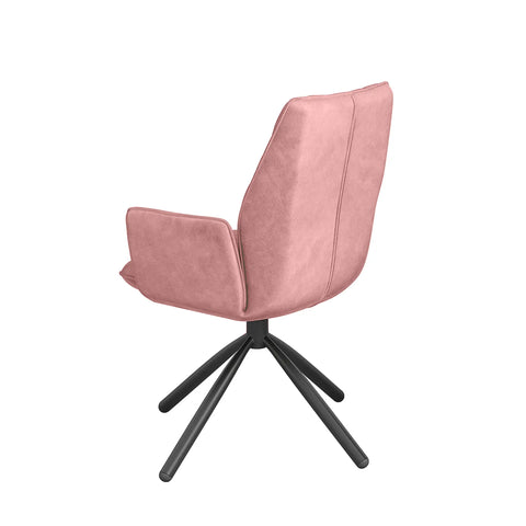 Set of 4 Twist Blue Swivel Dining Chairs, also available in Mink, Grey and Pink - Reverse of Pink Chair Image