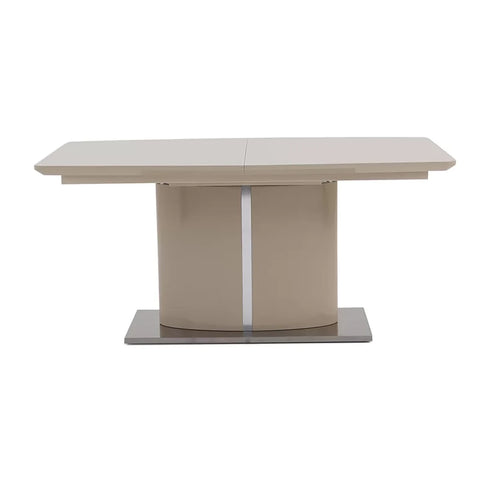 Zara 1.6M High Gloss Cream Extending Dining Table