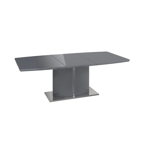 Zara 1.6M High Gloss Grey Extending Dining Table