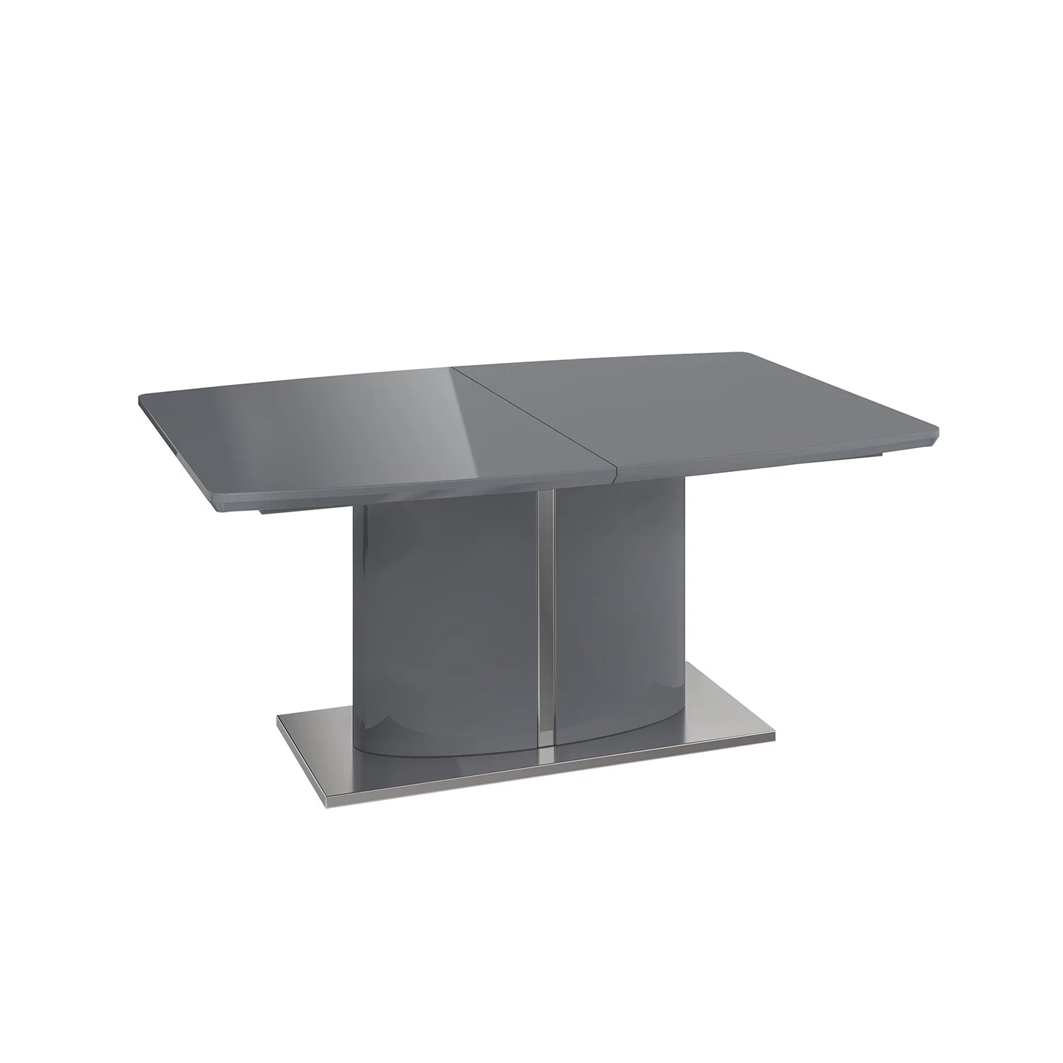 Zara 1.6M High Gloss Grey Extending Dining Table