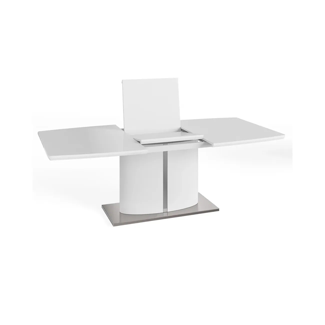 Zara 1.6M High Gloss White Extending Dining Table