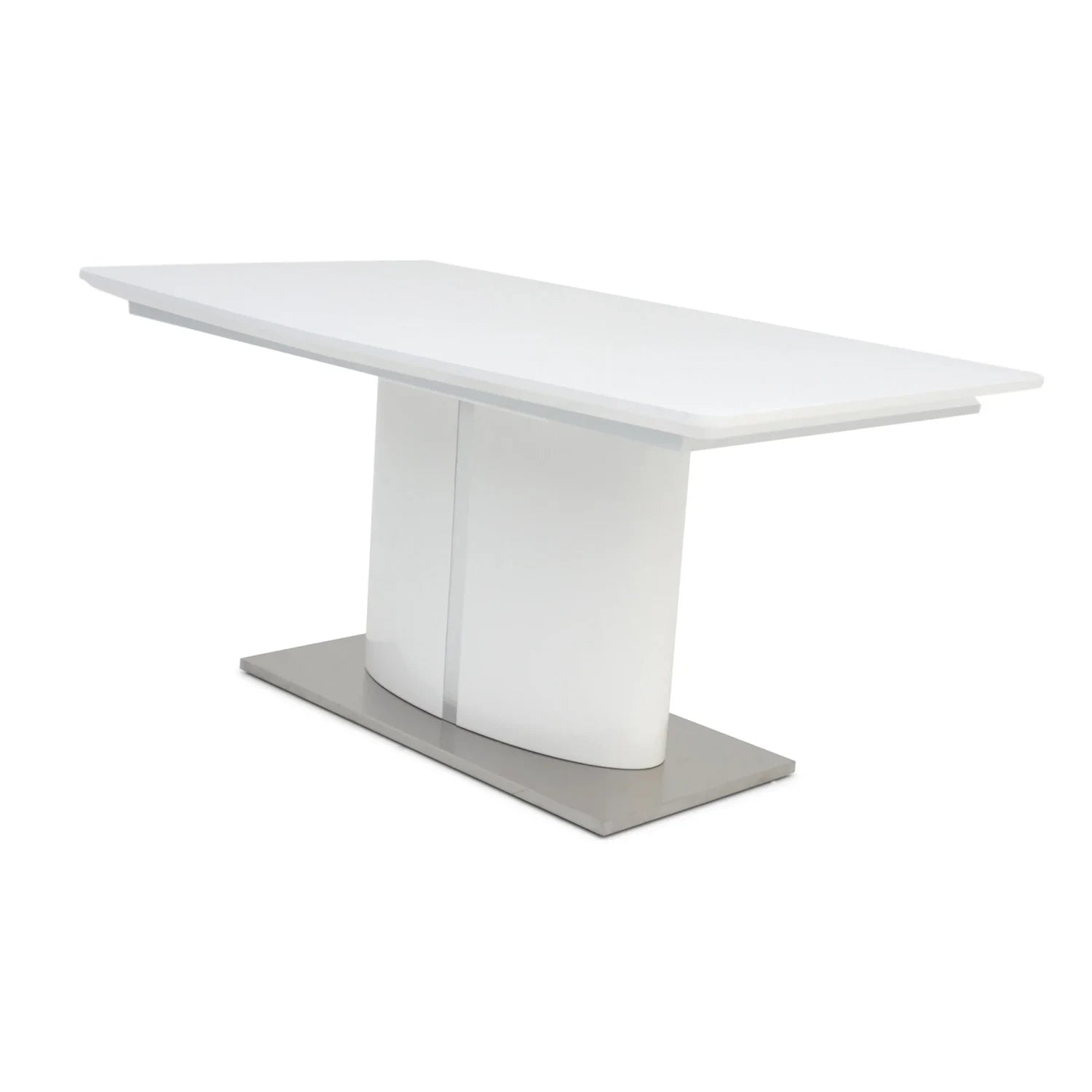 Zara 1.6M High Gloss White Extending Dining Table