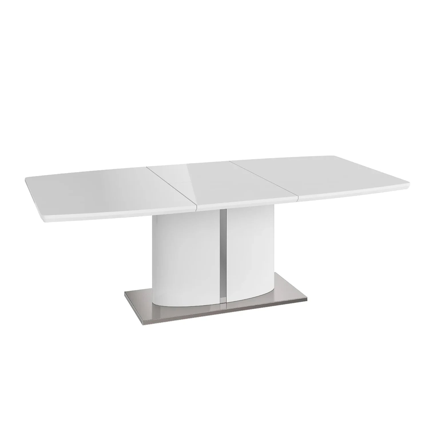 Zara 1.6M High Gloss White Extending Dining Table