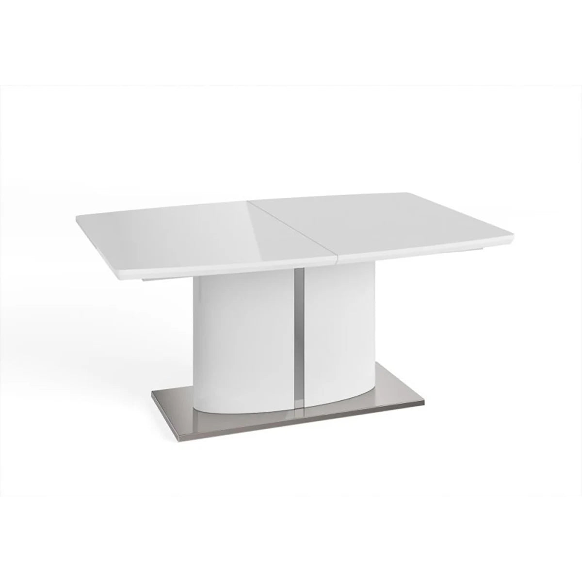 Zara 1.6M High Gloss White Extending Dining Table