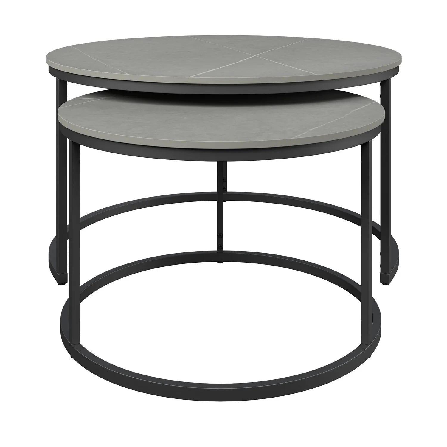 Zeus Grey 2 Piece Ceramic Coffee Table, also available in White - Close Up of Base Design