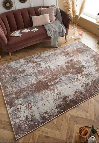 Astro Modern Beige, Navy and Rust Distressed Rug. Available in 3 sizes. Available in 4 Designs- 5090S Lifestyle Image