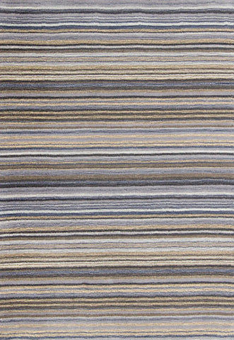 Carter Modern Striped Rug. Available in 8 colours - Grey Stripe Rug Main Image