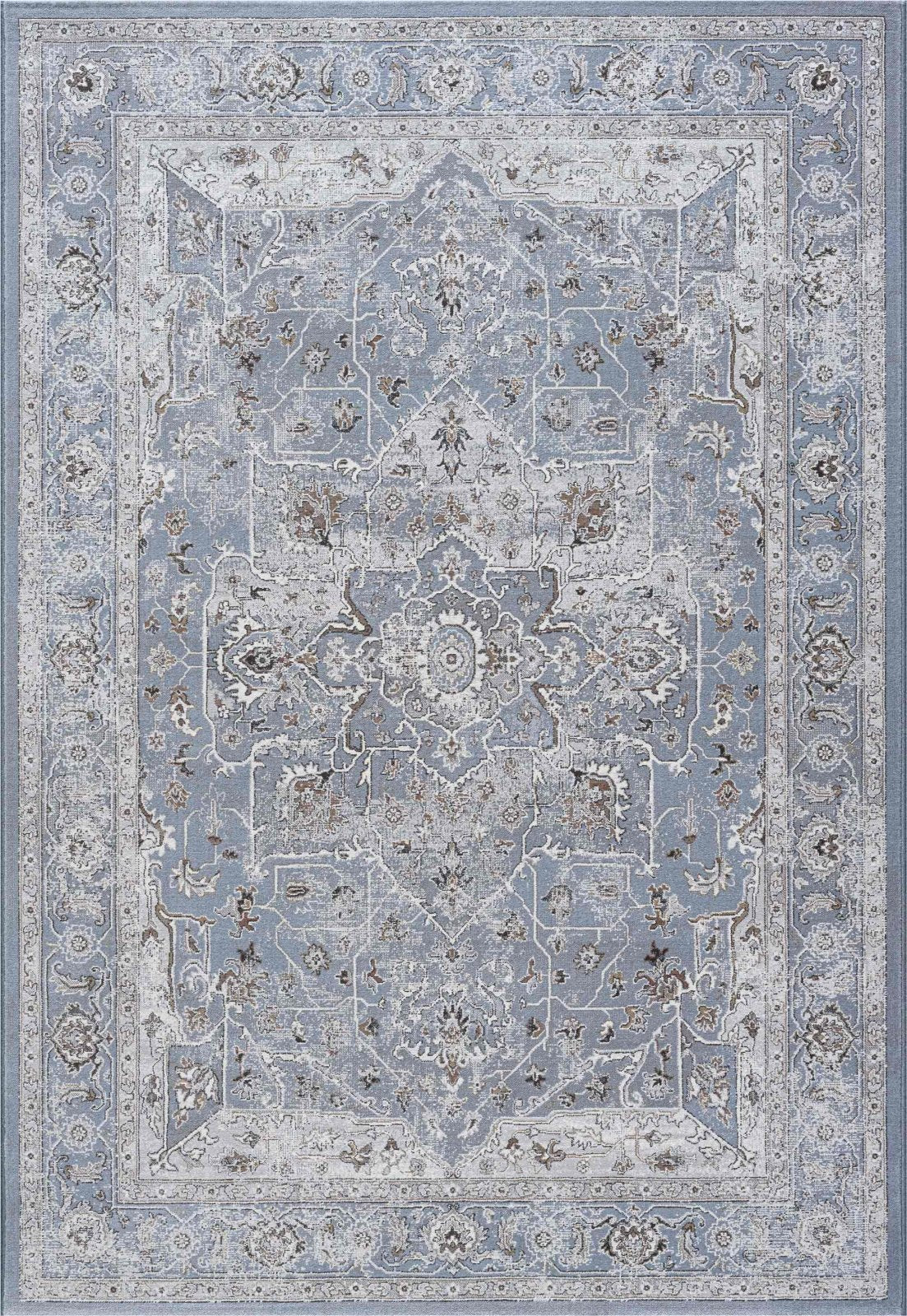 Da Vinci Segovia Grey Blue Traditional Rug- Main Image