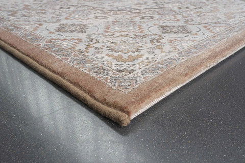 Da Vinci Da Vinci 0275-9285 Elmund Grey Terracotta Traditional Rug - Corner View