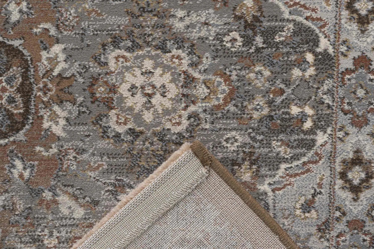 Da Vinci Elmund Grey Terracotta Traditional Rug