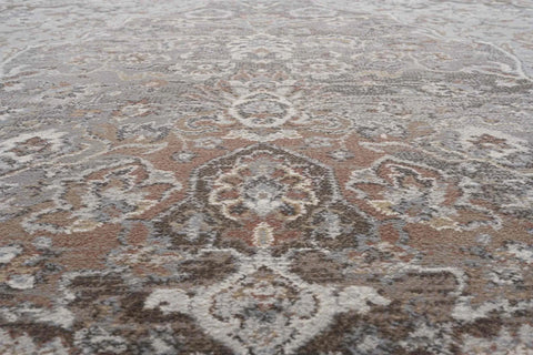 Da Vinci Da Vinci 0275-9285 Elmund Grey Terracotta Traditional Rug - Close Up View