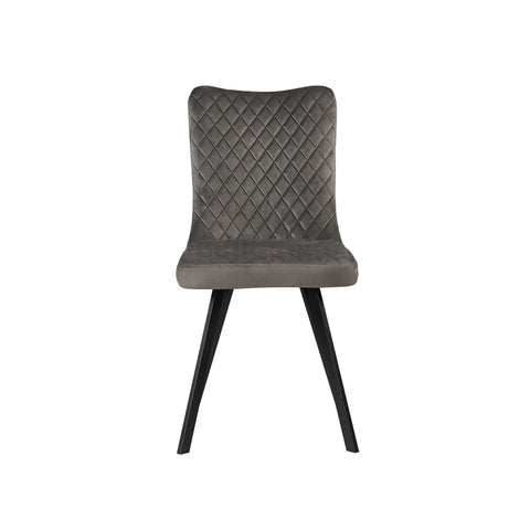 Mars Set of 6 Dining Chairs Plush velvet Grey Fabric Upholstered