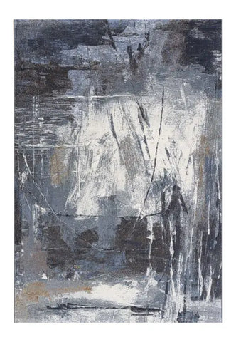 Galleria Modern Abstract Charcoal Grey Rug. Available in 5 sizes. Also available in Blue and Brown. Main-Blue-Image