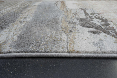 Galleria Modern Abstract Textured Grey Rug. Available in various sizes. Also available in Brown Abstract - Rug edging Image 