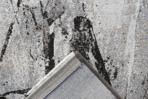 Galleria Modern Abstract Charcoal Grey Rug . Available in 5 sizes. Also available in Blue and Brown-Reverse-Image