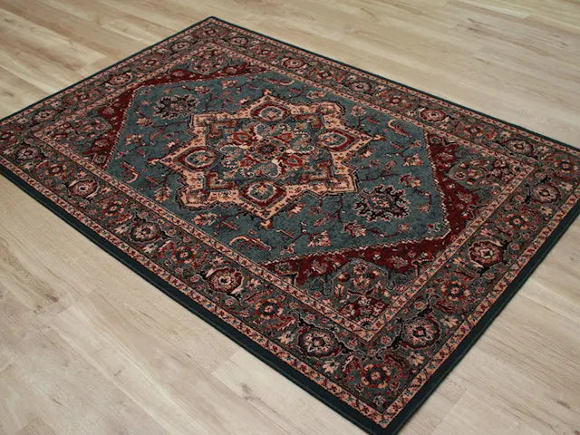 Royal Kashqai 100% Wool Green Rust Rug - 4354/401