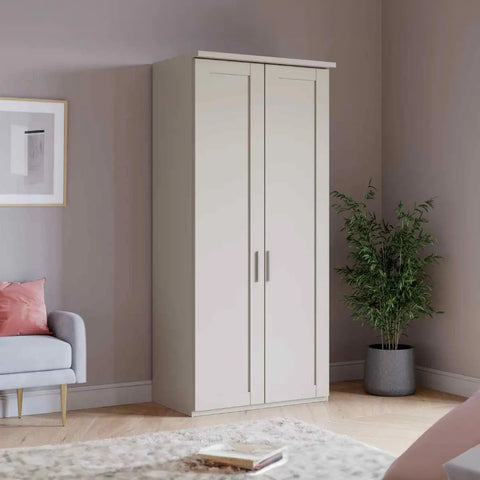 Kempton 2 Door Hinged Wardrobe with Right Door Mirror