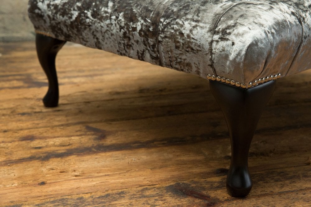 Oswald & Pablo Kensington Chesterfield Velvet Footstool