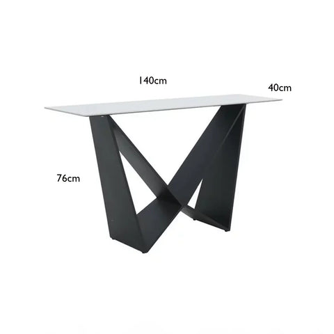 Marvel Black Console Table, matching Dining Table and Coffee Table also available - Dimensions