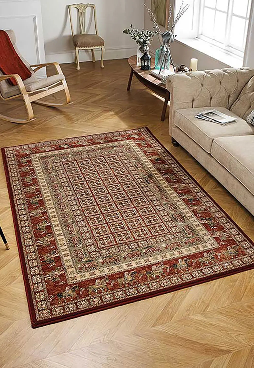 Royal Classic 1527R Red Traditional Bordered Rug