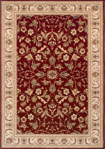 Oriental Weavers Royal Classic 636R Traditional Rug in Beige/Red, available in sizes 68x235cm, 80x150cm, 120x180cm, 160x235cm, 200x285cm, 240x340cm-Main Image