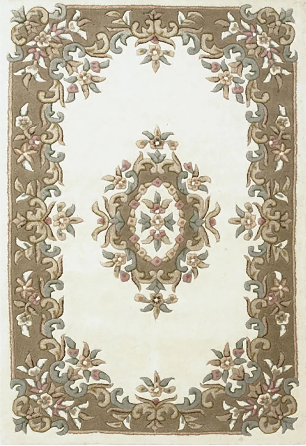 Royal Cream and Beige Traditional Rug, also available in cream, red, rose, green, blue, beige. Available in 7 sizes  - Main Image Cream and Beige