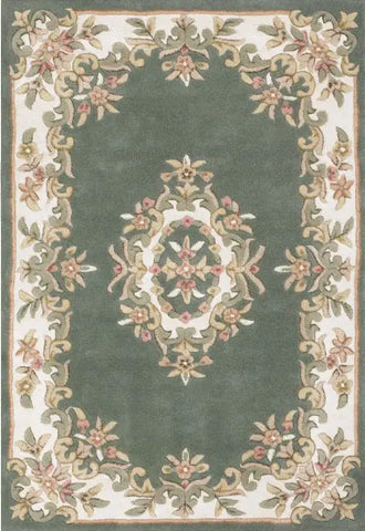 Royal Beige Traditional Rug, also available in cream, red, rose, green, blue. Available in 7 sizes-Main Image Green