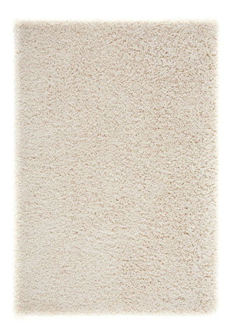 Serene Shaggy Soft Plain Rug, available in Charcoal, Cream, Grey, Gold, Beige, Pink, Red and Sage Green. Available in 5 sizes-Main Image-Cream