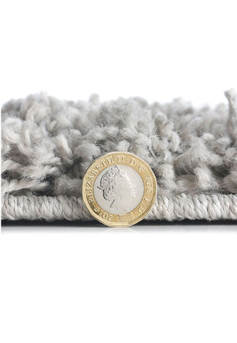 Serene Shaggy Soft Plain Rug, available in Charcoal, Cream, Grey, Gold, Beige, Pink, Red and Sage Green. Available in 5 sizes-Pile Height Image