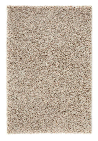 Serene Shaggy Soft Plain Rug, available in Charcoal, Cream, Grey, Gold, Beige, Pink, Red and Sage Green. Available in 5 sizes-Main Image-Light Beige